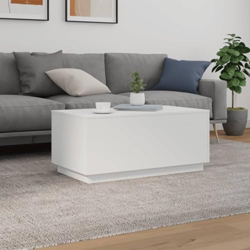 Black RGB LED Coffee Table – Rectangular