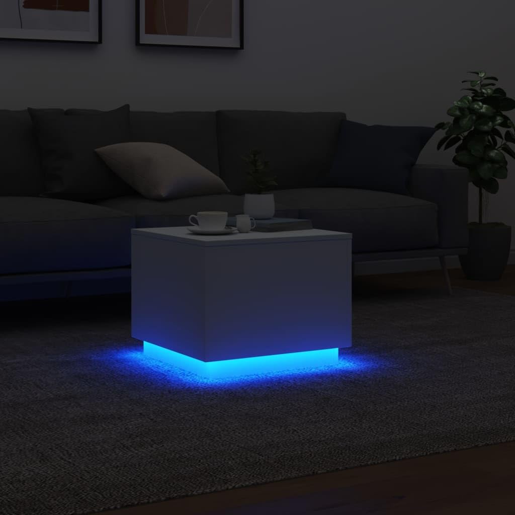 Black RGB LED Coffee Table – Rectangular