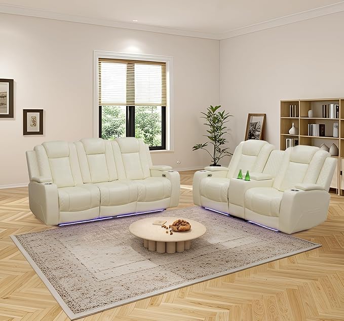 3-Piece Beige Power Recliner Set