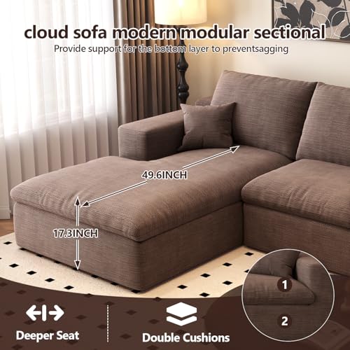 107" L-Shaped Sectional Sofa – Camel