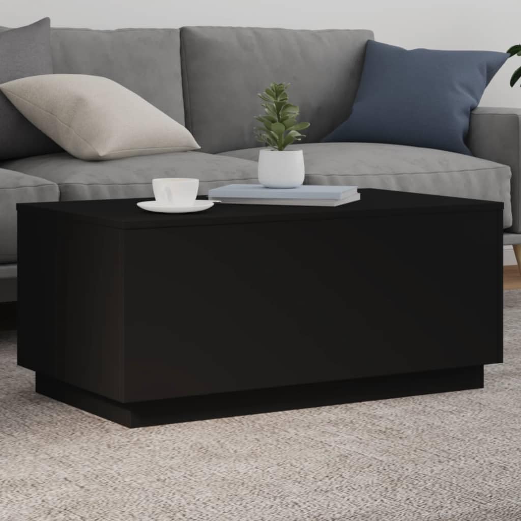 Black RGB LED Coffee Table – Rectangular