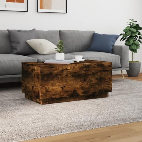 Black RGB LED Coffee Table – Rectangular