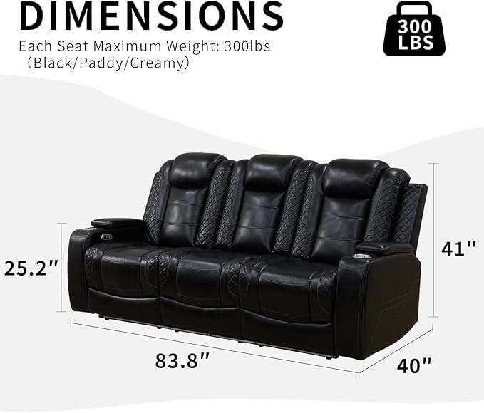 3-Piece Beige Power Recliner Set