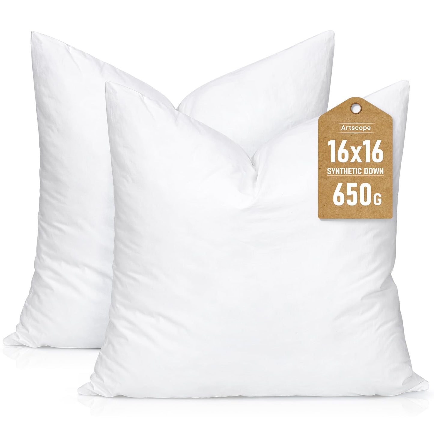 20x20 Pillow Inserts, 2-Pack