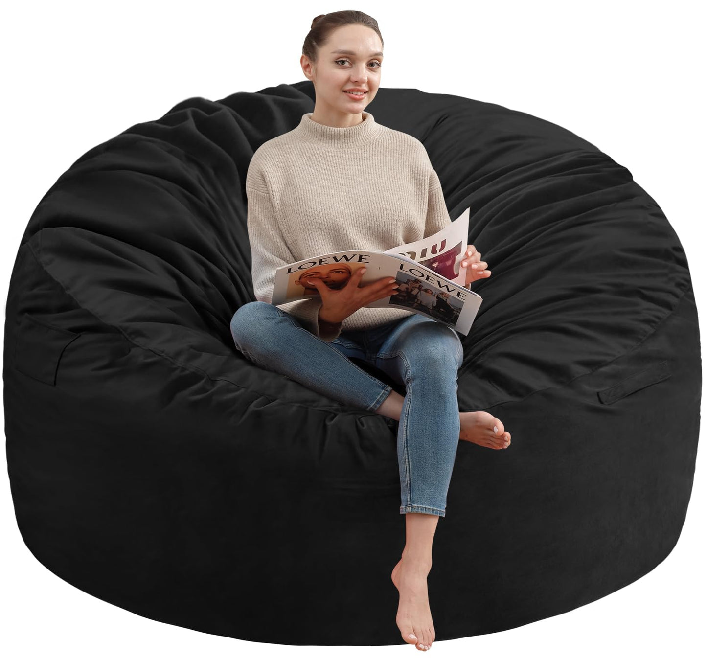 5FT Grey Bean Bag Chair
