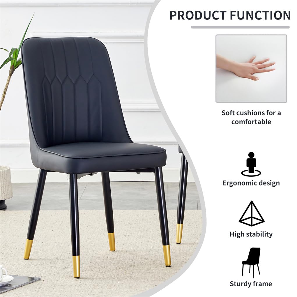 71" Black & Gold Dining Set for 8