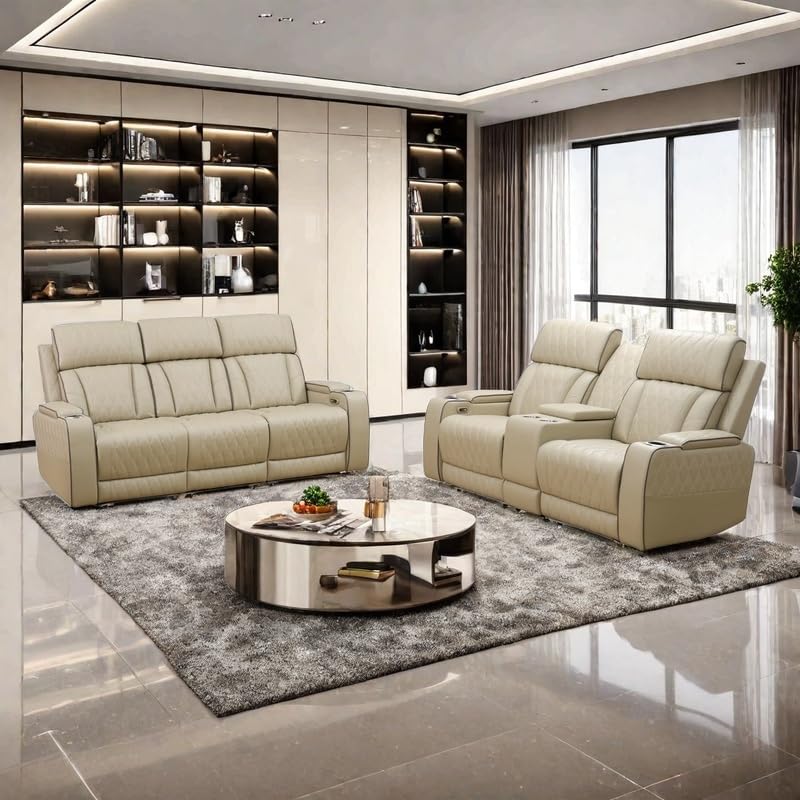 3-Piece Beige Power Recliner Set