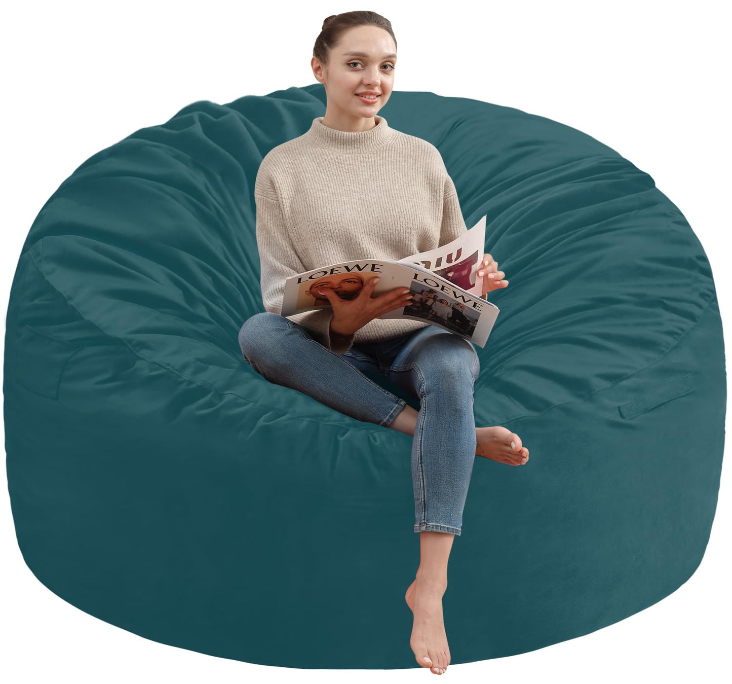 5FT Grey Bean Bag Chair