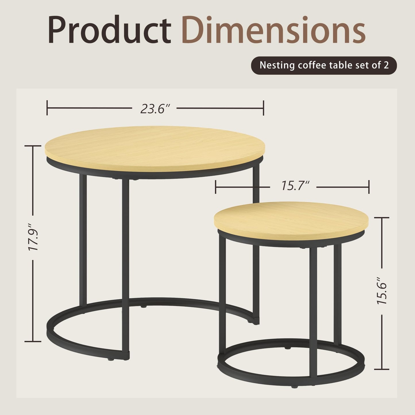 White Marble Nesting Tables, 2-Pack