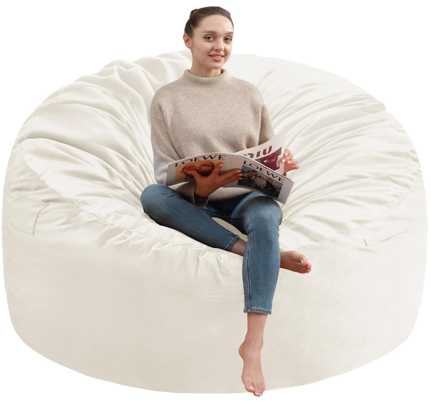 5FT Grey Bean Bag Chair