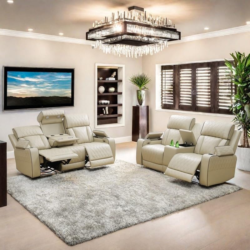 3-Piece Beige Power Recliner Set