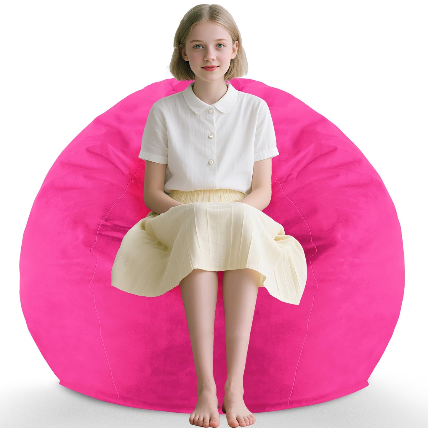 5FT Grey Bean Bag Chair