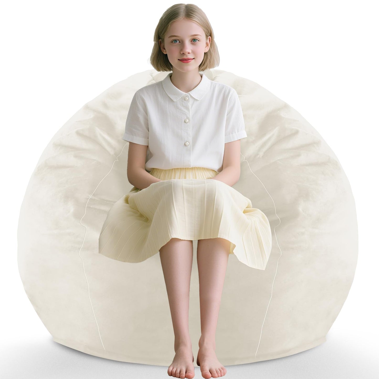 5FT Grey Bean Bag Chair