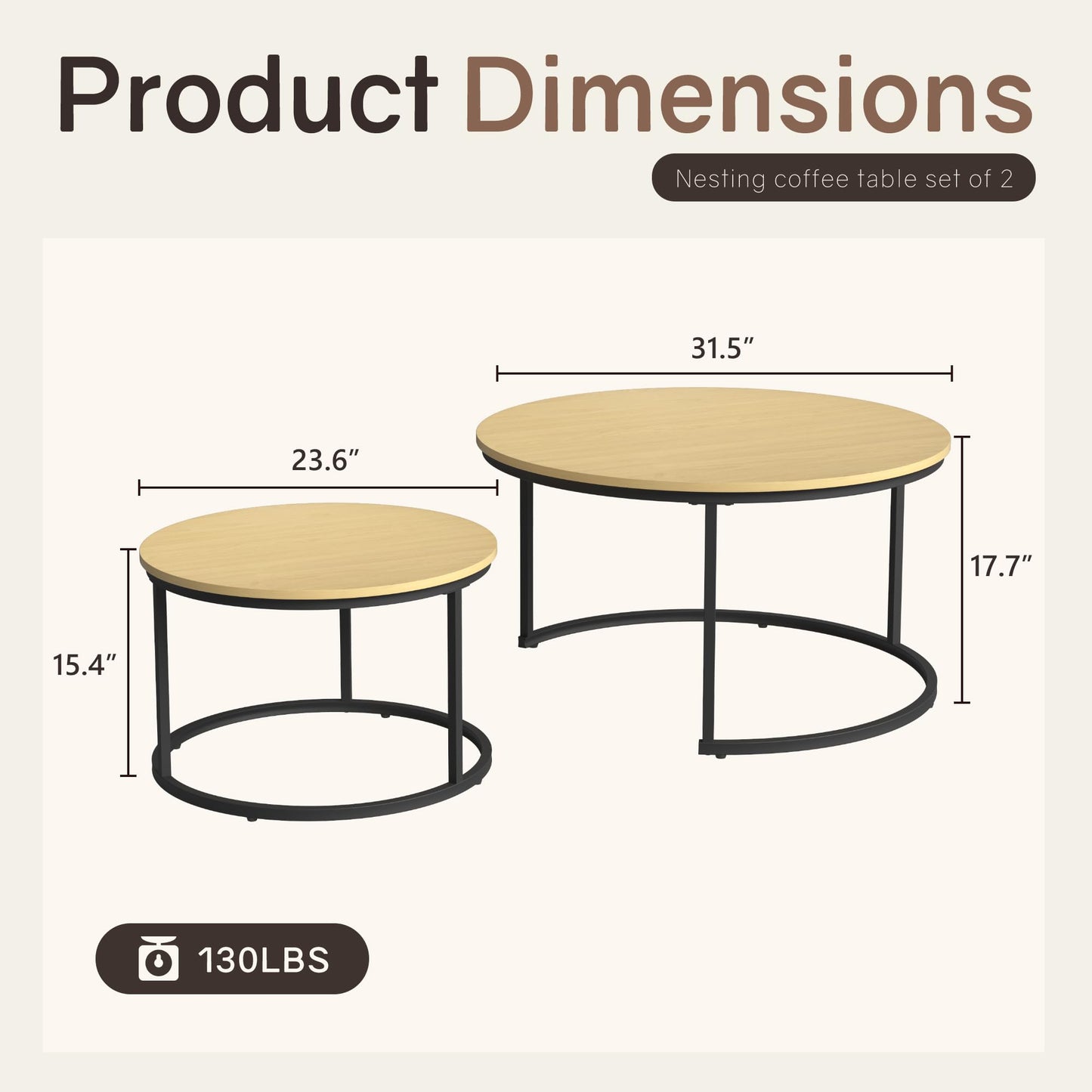 White Marble Nesting Tables, 2-Pack