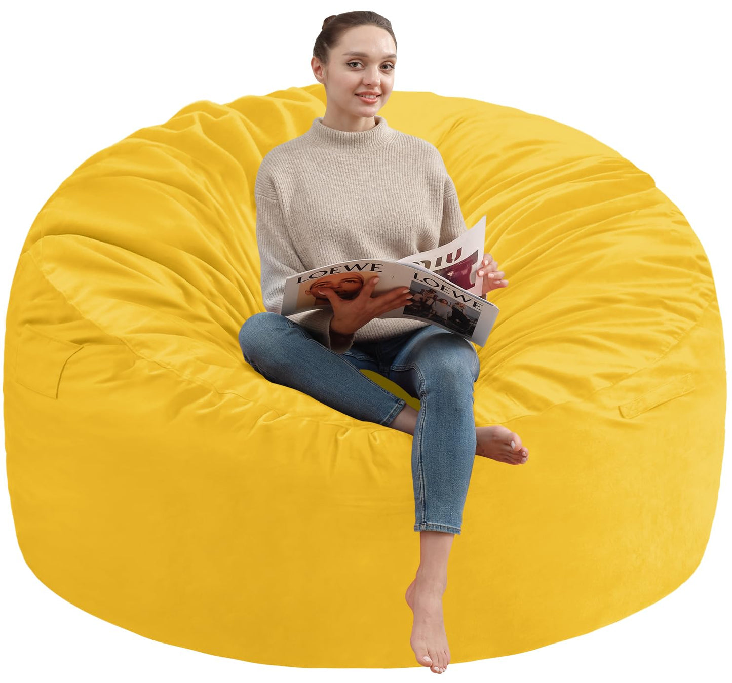 5FT Grey Bean Bag Chair