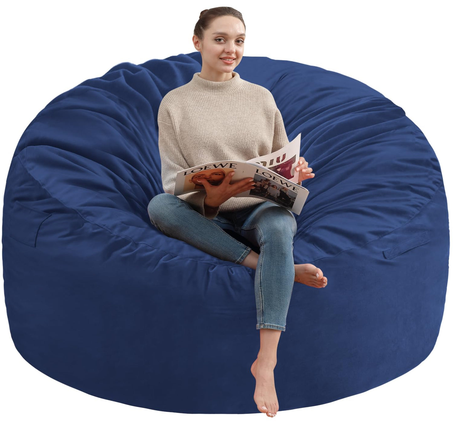 5FT Grey Bean Bag Chair