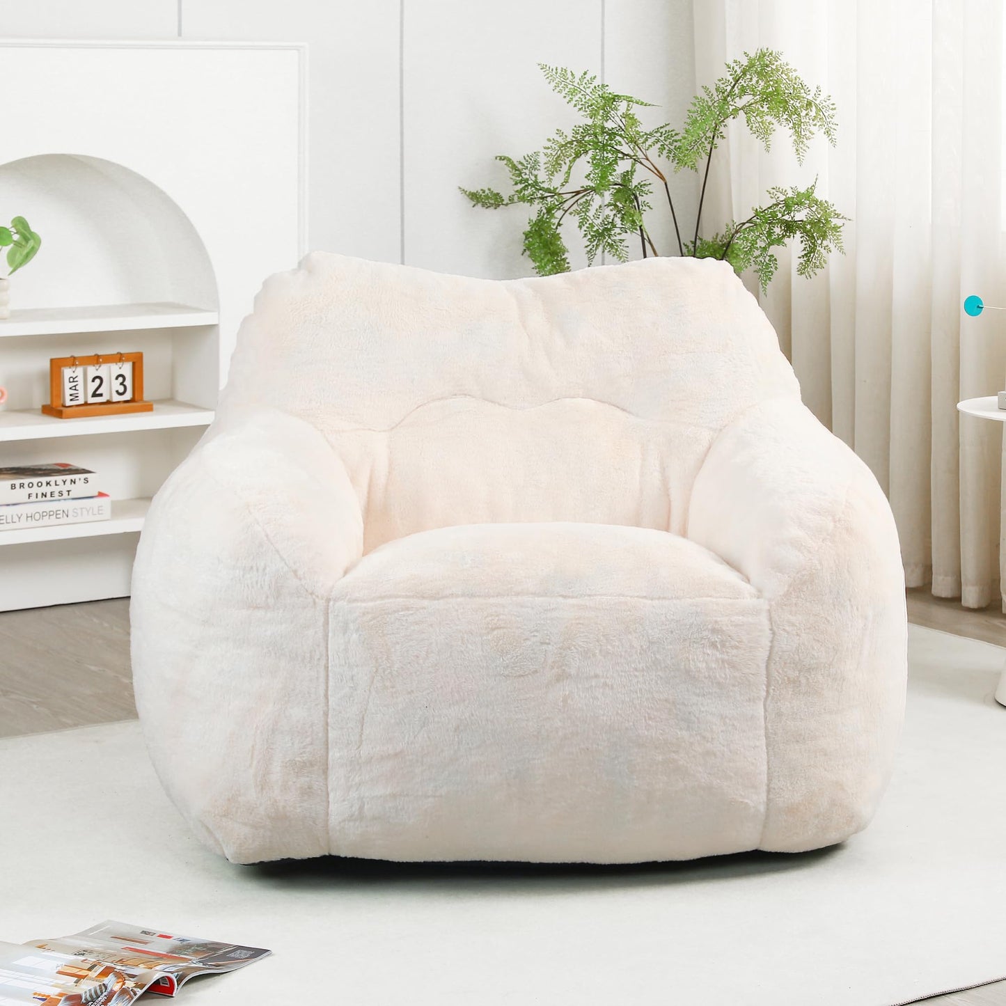 Furniliving White Bean Bag Chair