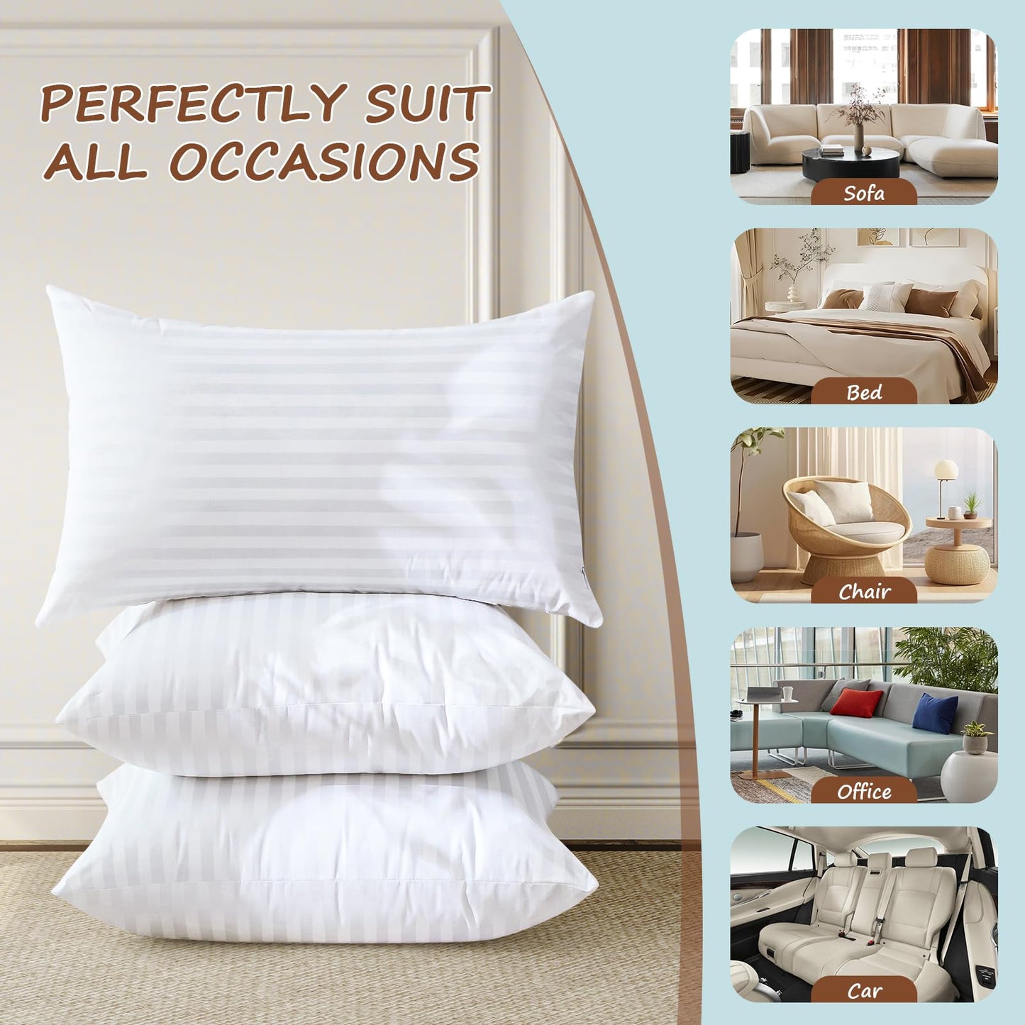 20x20 Pillow Inserts, 2-Pack