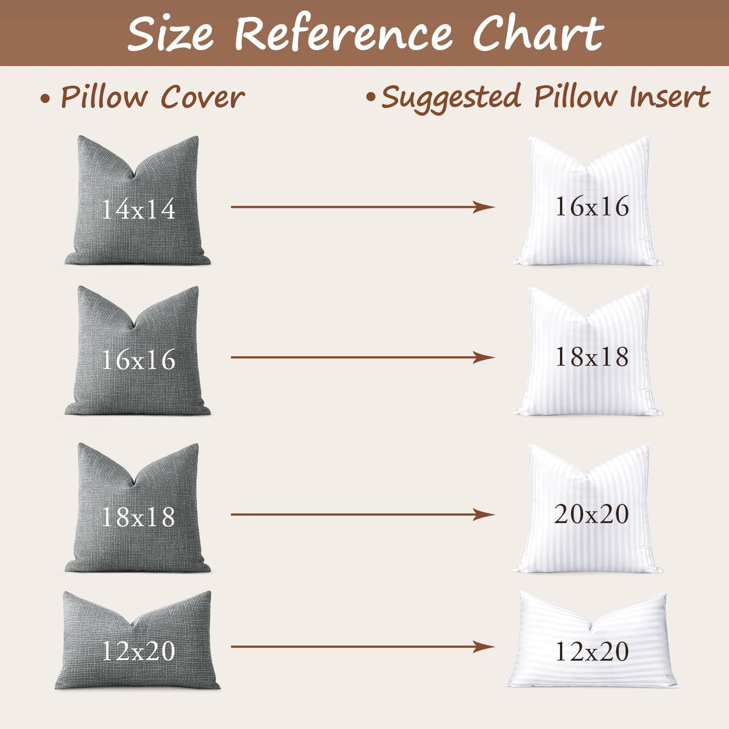 20x20 Pillow Inserts, 2-Pack