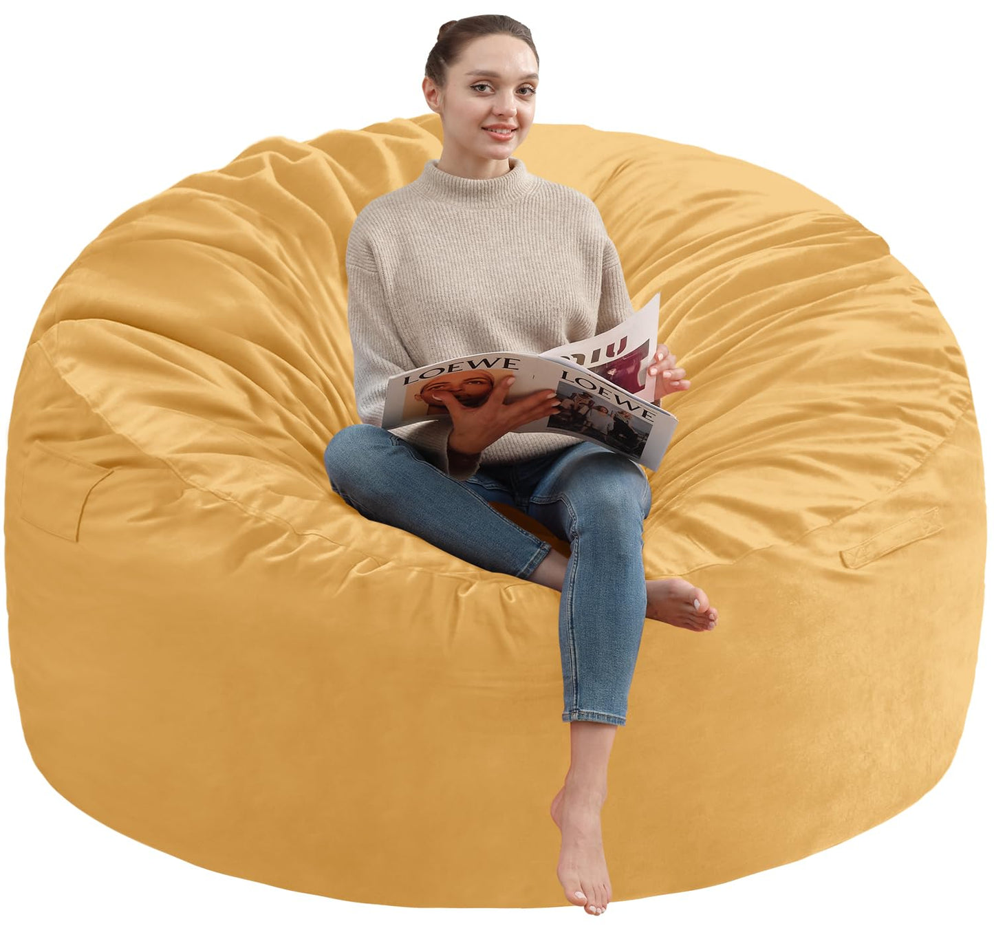 5FT Grey Bean Bag Chair