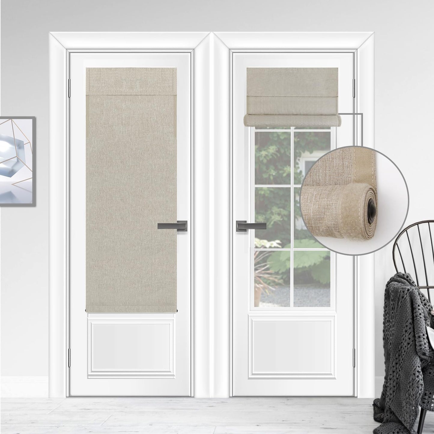 WDFour French Door Curtain – Light Gray
