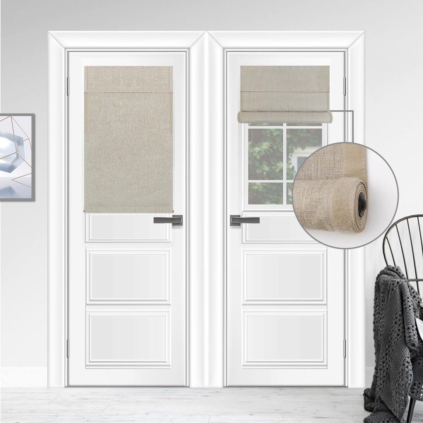 WDFour French Door Curtain – Light Gray