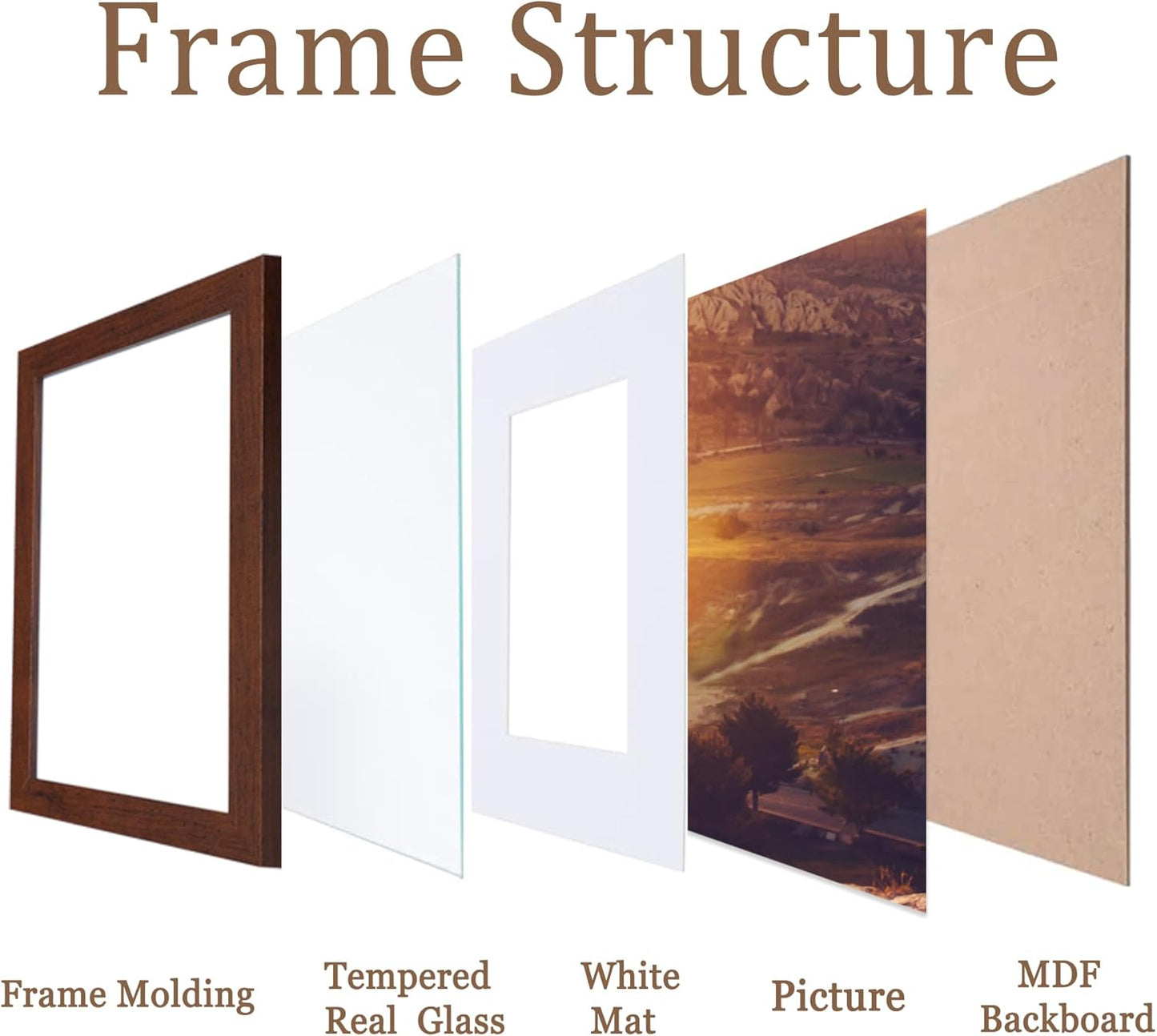 3-Pack 4x6 Black Wooden Photo Frames