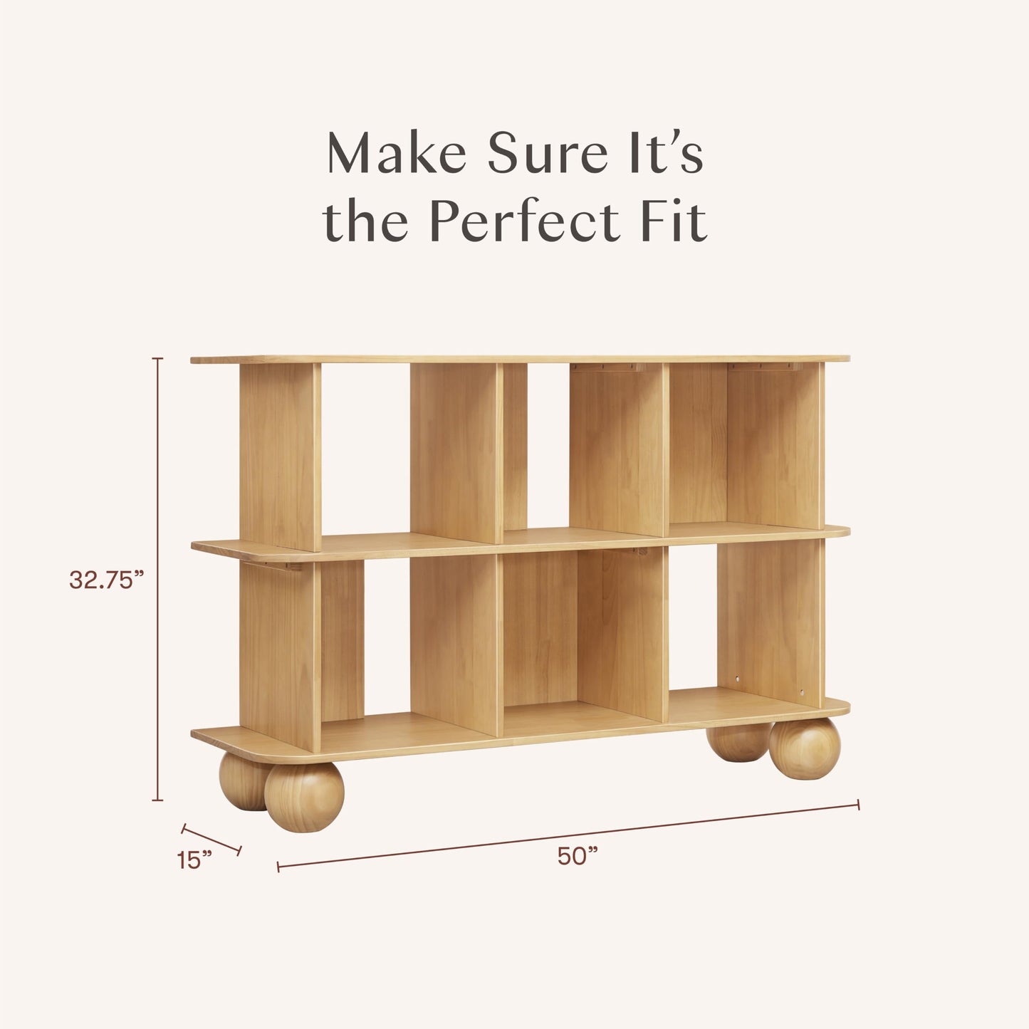 Babyletto 6-Cube Walnut Kids Bookcase