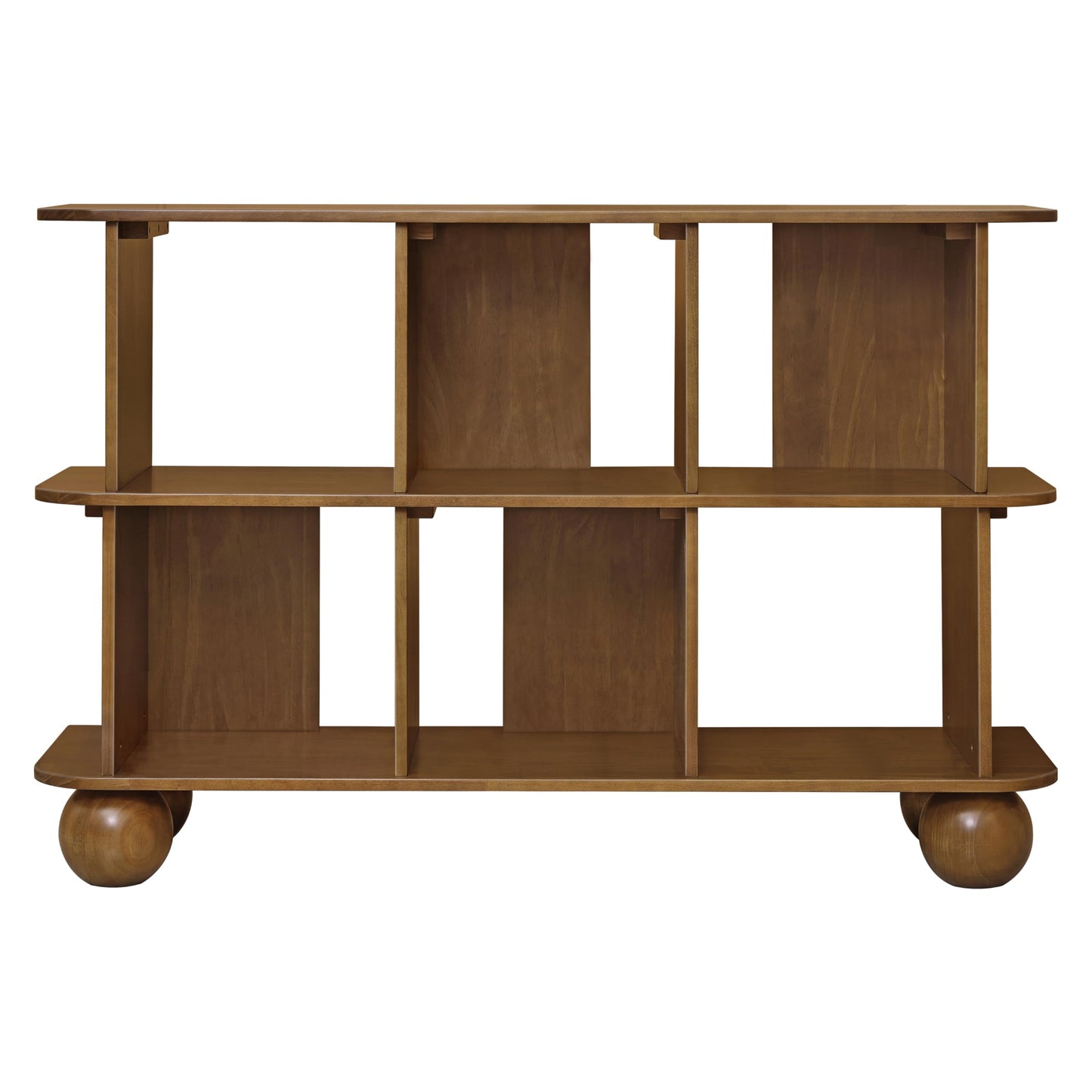 Babyletto 6-Cube Walnut Kids Bookcase