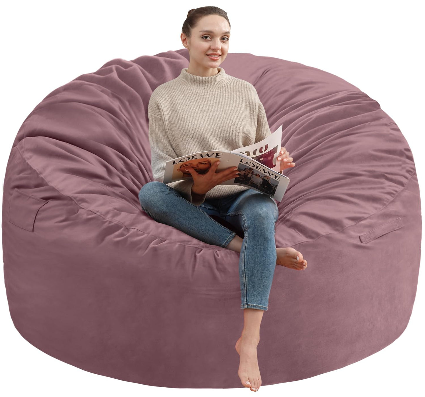 5FT Grey Bean Bag Chair