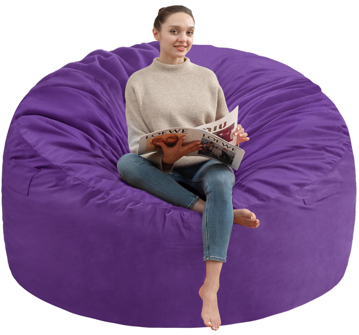 5FT Grey Bean Bag Chair