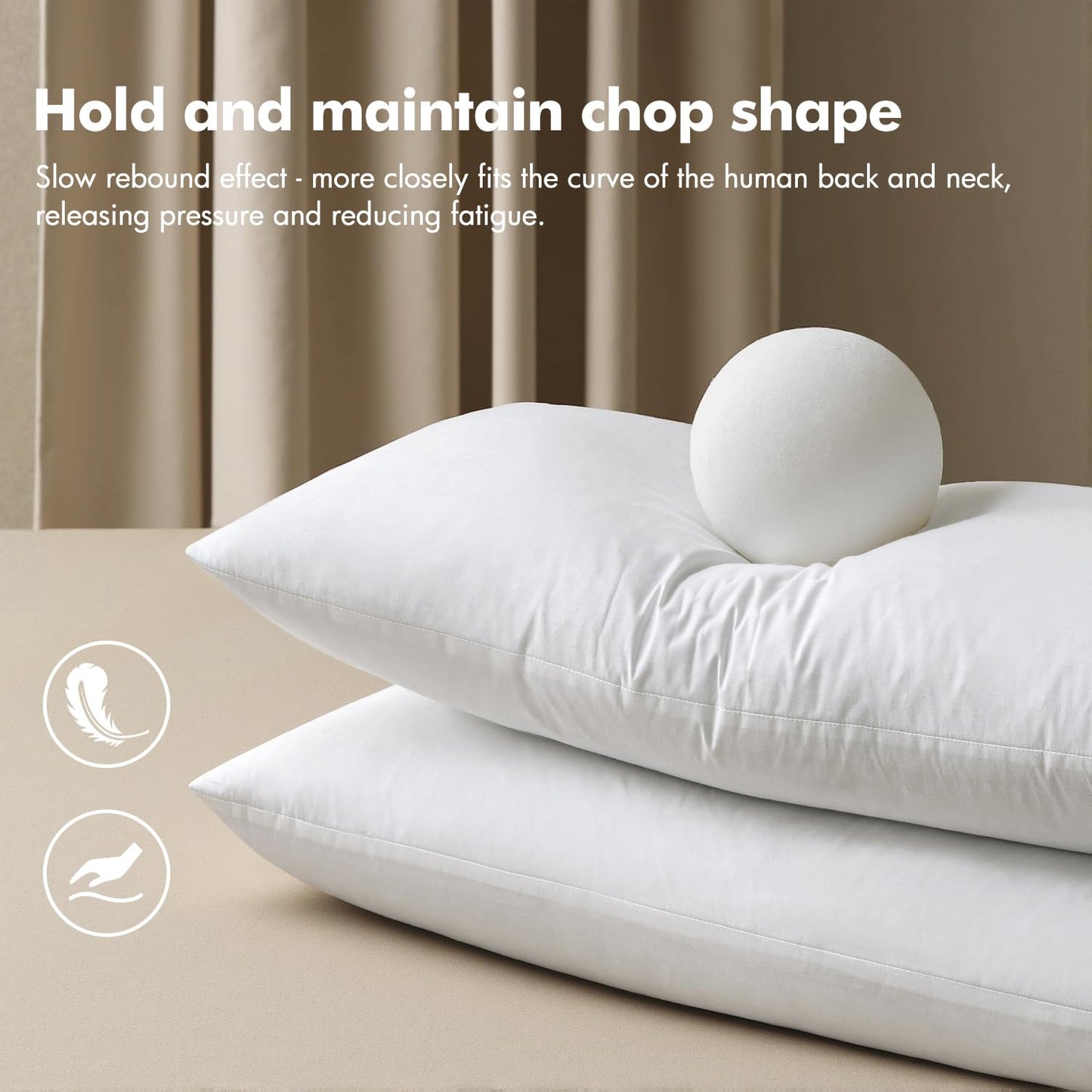 22x22 Pillow Inserts, 2-Pack