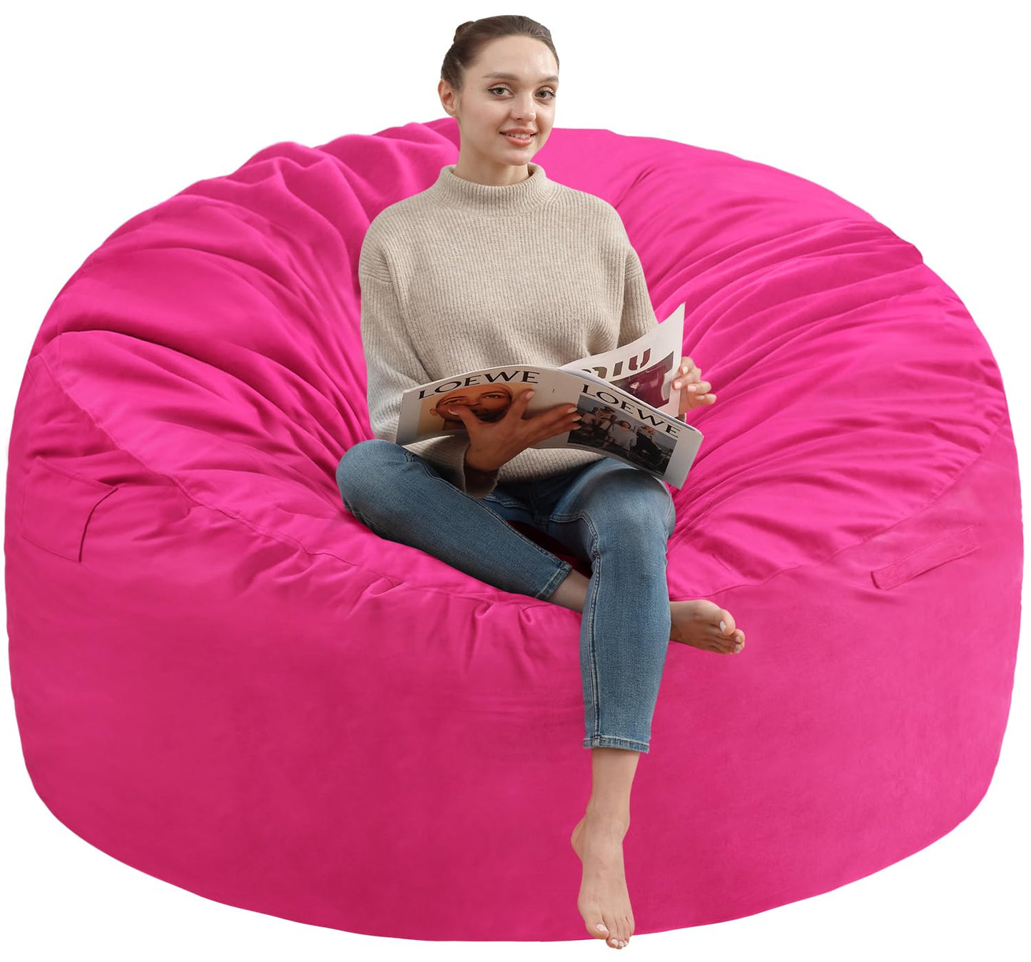 5FT Grey Bean Bag Chair