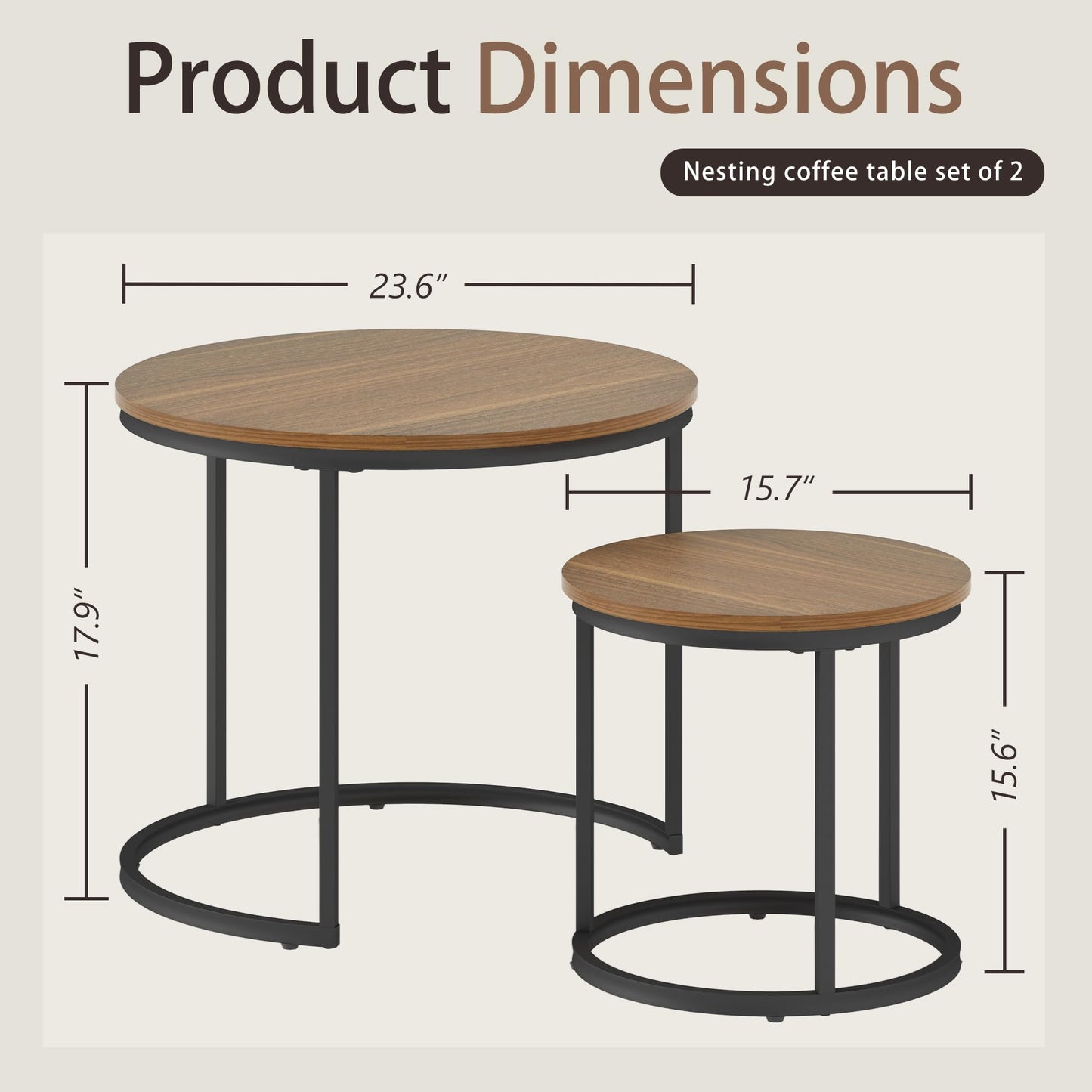 White Marble Nesting Tables, 2-Pack