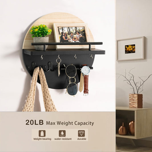 Wall Key & Mail Holder – Rustic