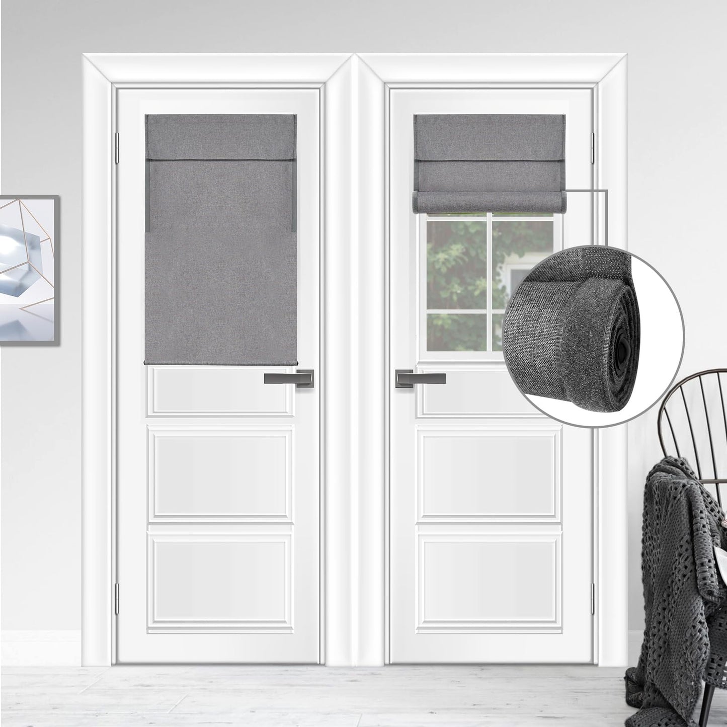 WDFour French Door Curtain – Light Gray