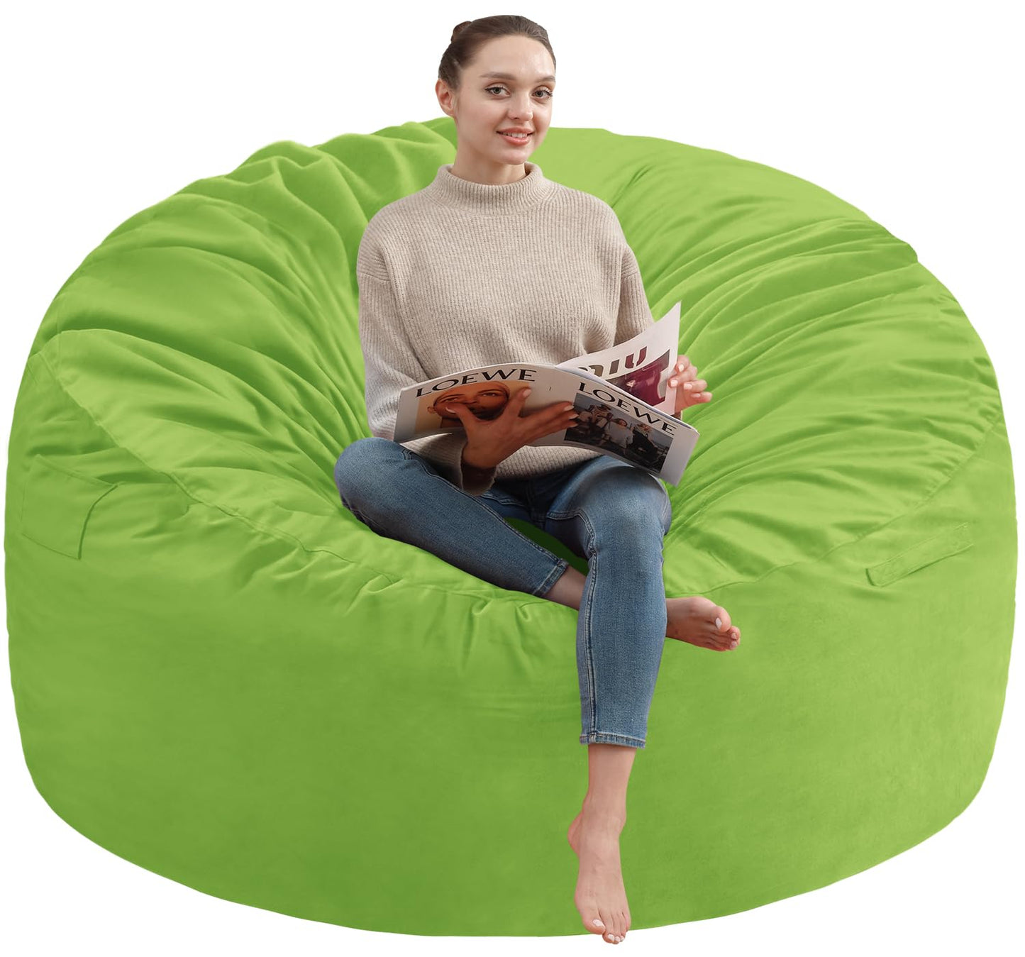 5FT Grey Bean Bag Chair