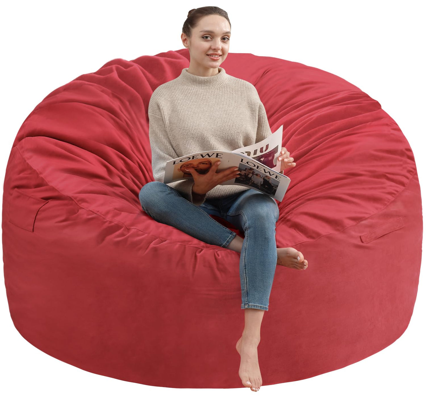 5FT Grey Bean Bag Chair