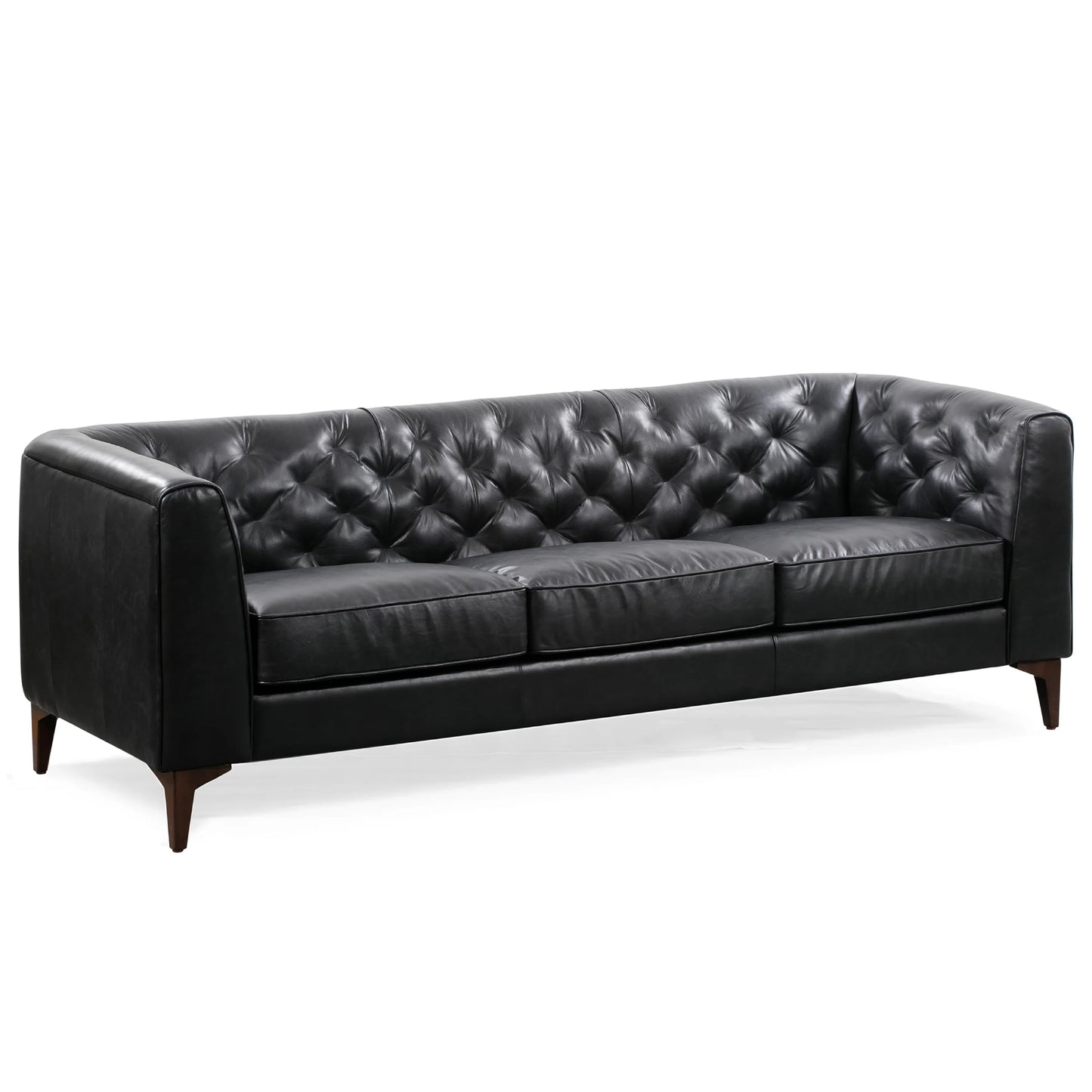 POLY & BARK 74" Leather Sofa – Cognac Tan