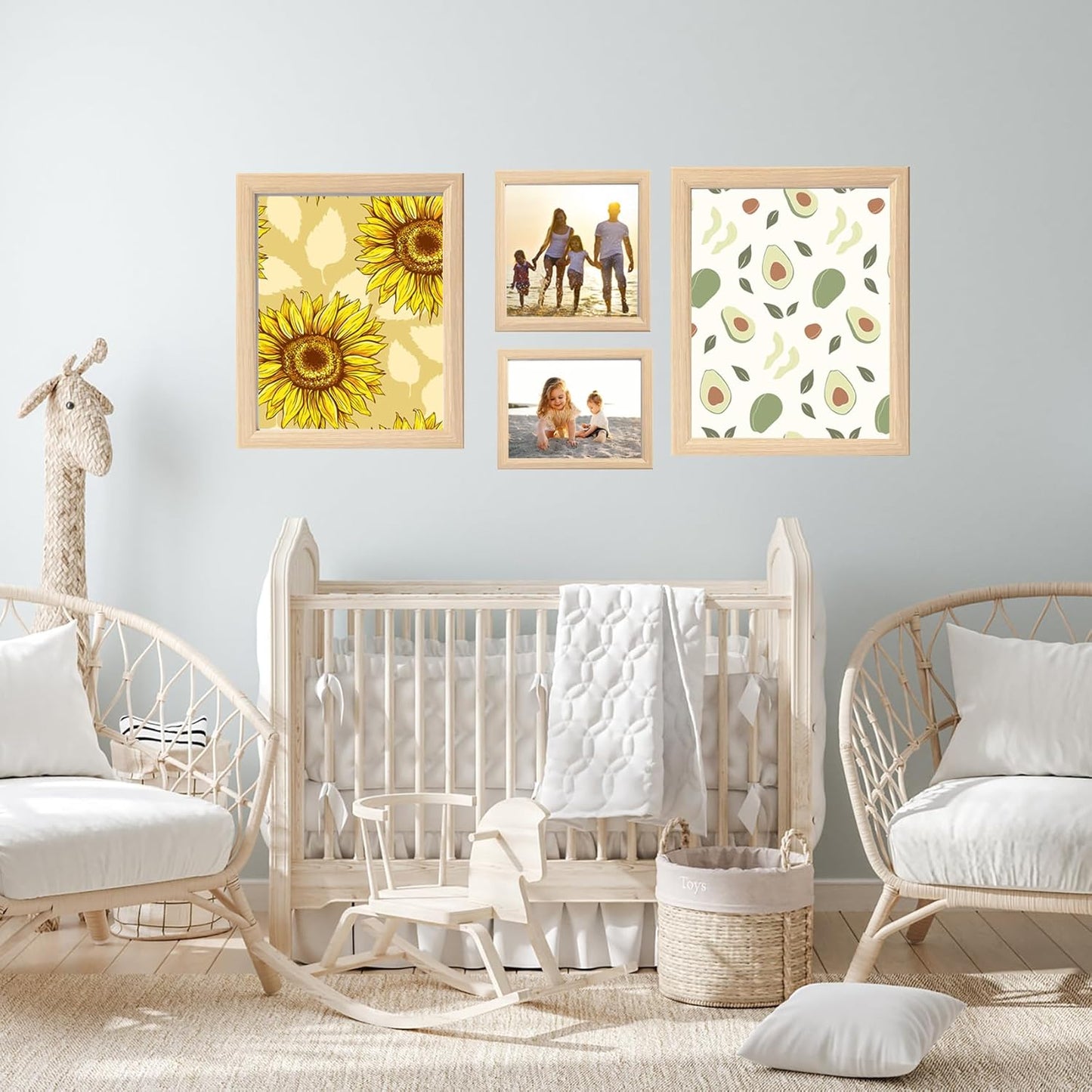 3-Pack 4x6 Black Wooden Photo Frames