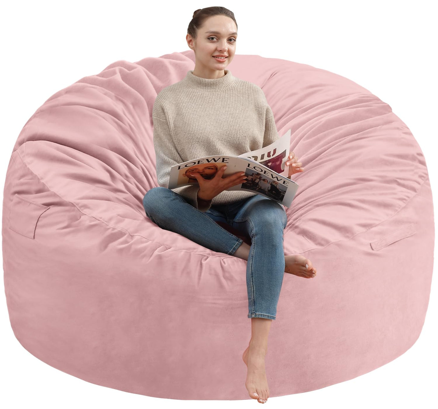5FT Grey Bean Bag Chair