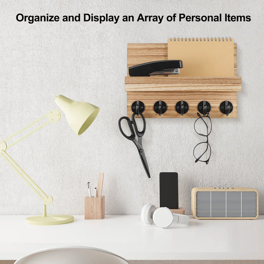 Wall Key & Mail Holder – Wood