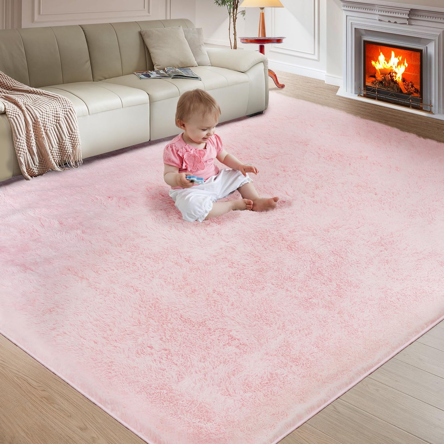 5x8 Grey Ultra-Soft Shag Rug