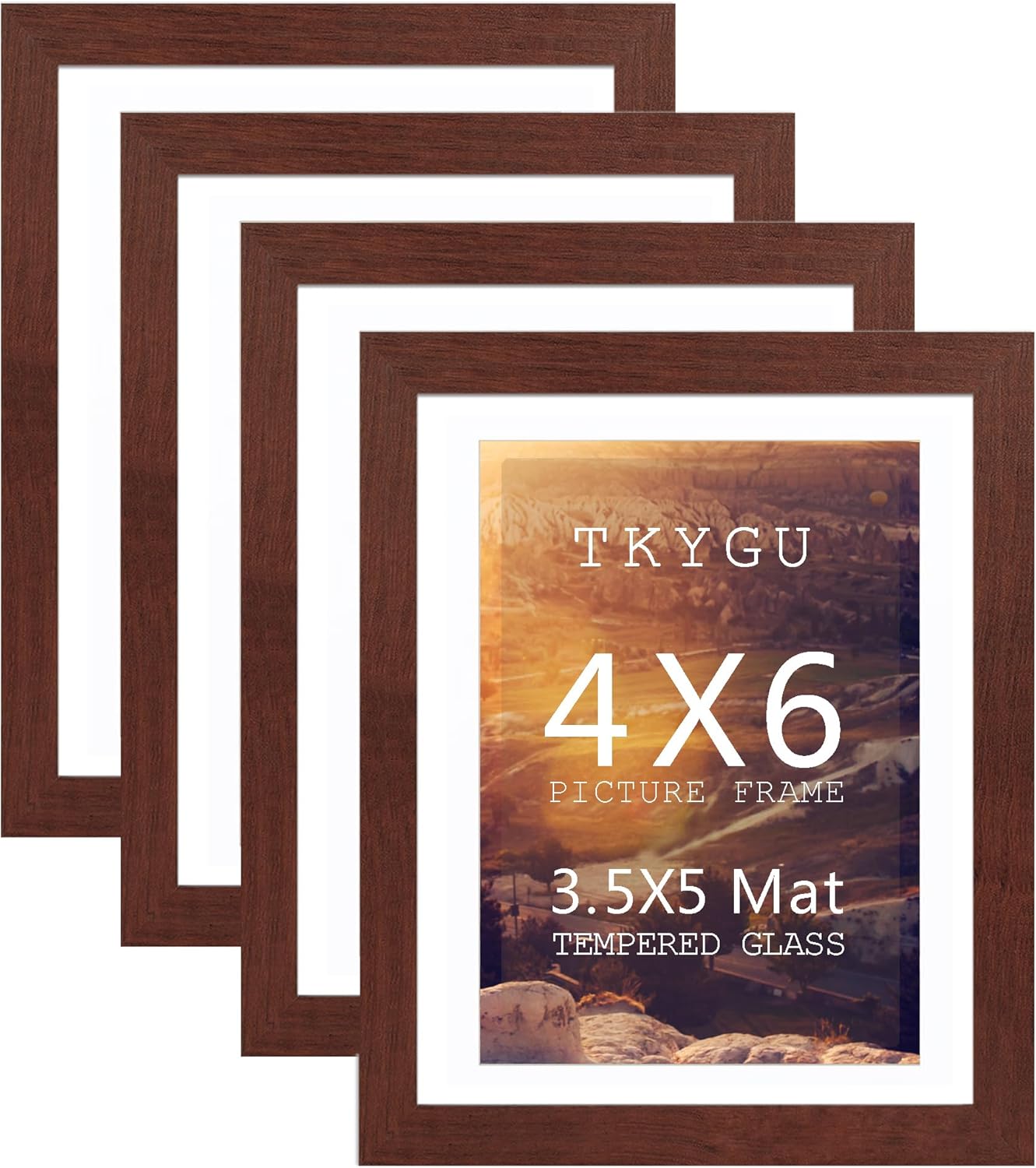 3-Pack 4x6 Black Wooden Photo Frames