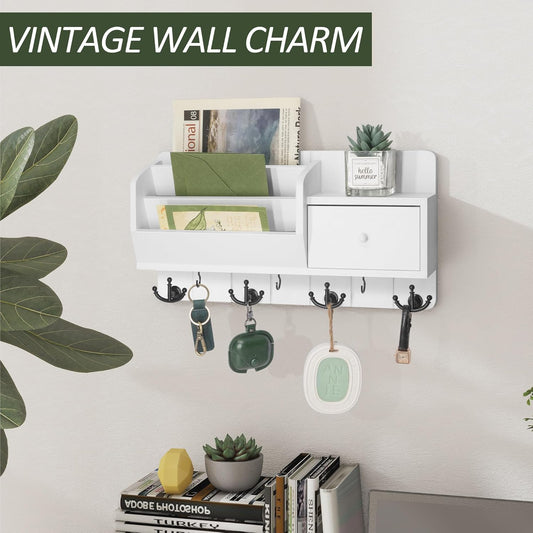 Rebee Vision Key & Mail Holder – White