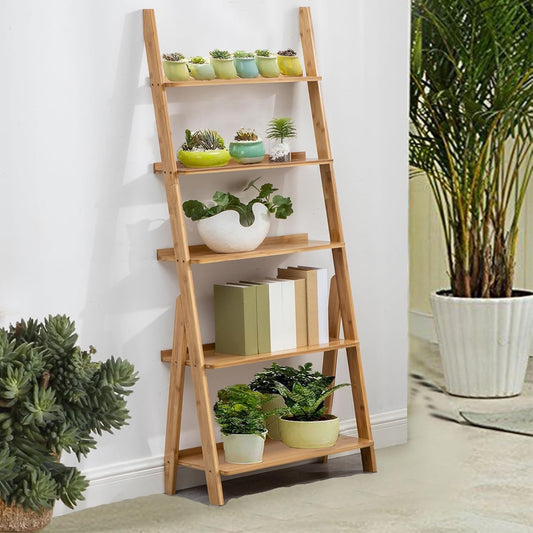 Maydear 5-Tier Bamboo Ladder Shelf