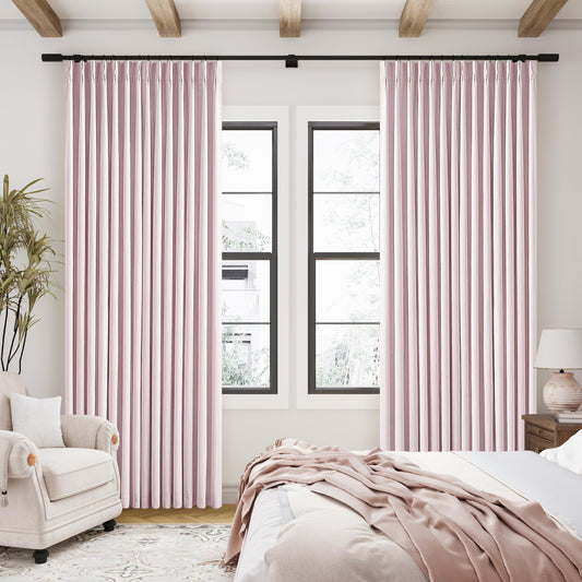 Linen Blackout Curtains 84" 2-Pack