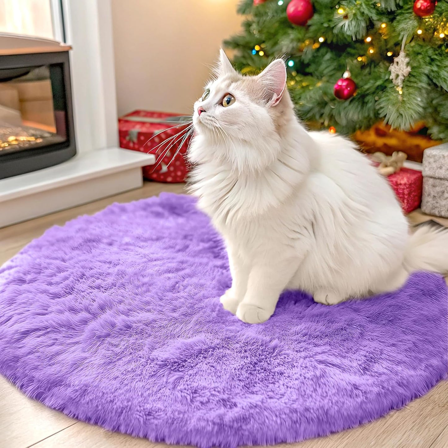 OLANLY 4x5.9 Grey Shag Rug