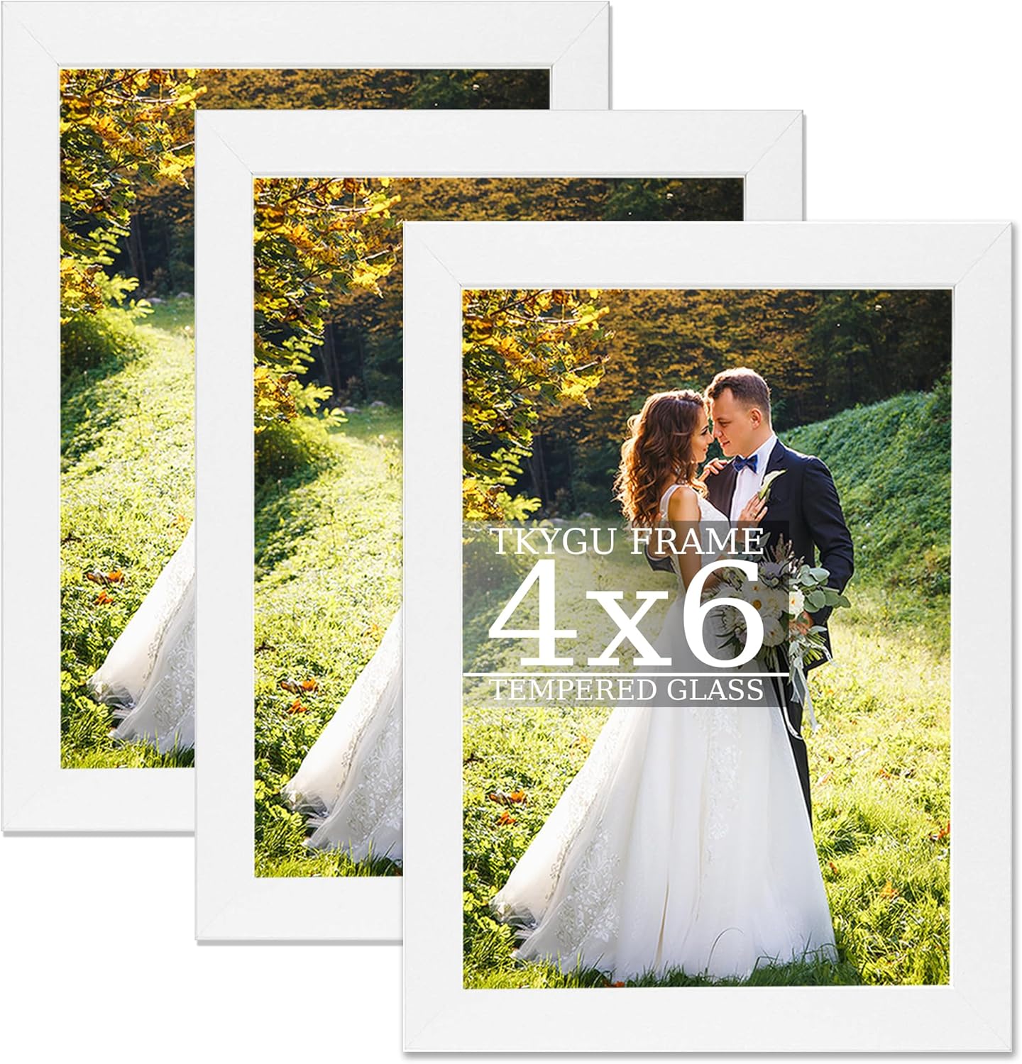 3-Pack 4x6 Black Wooden Photo Frames