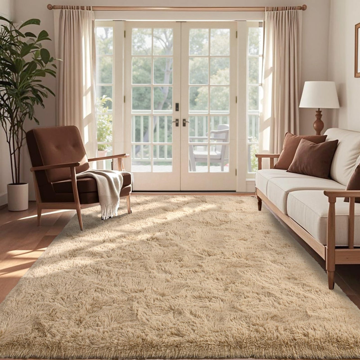 6x9 Ft Dark Grey Shag Area Rug